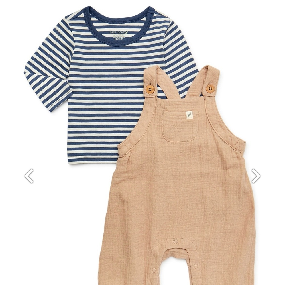 easy-peasy Baby Boy Overalls and T-Shirt Set, 2-Piece